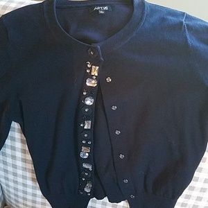 Black 3 quarter length sleeve cardigan